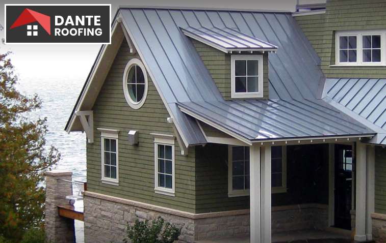 Metal roof on an older home for preservation